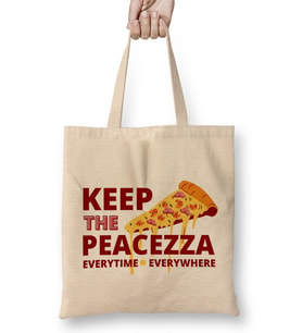 Pizza Keep The Peacezza Bez Çanta Uzun Saplı