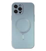 Pilelistore   iPhone 12 Pro Max Kılıf Moshi Lens Magneticsafe Silikon - Sierra Blue