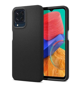 Spigen Galaxy M33 5G ile Uyumlu Kılıf Essential Sand Blast Back Matte Black (Siyah)