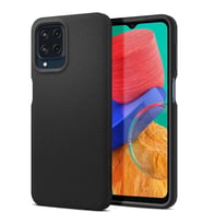 Spigen Galaxy M33 5G ile Uyumlu Kılıf Essential Sand Blast Back Matte Black (Siyah)