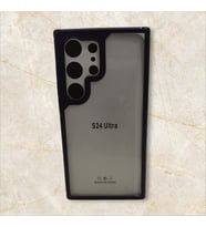 Samsung S24 Ultra Flu Renkli Kenar Silikon Detaylı Kaliteli Silikon Telefon Kılıfı (Mor)