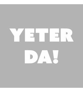 Yeter Da Araba Sticker siyah 17x9 CM (Beyaz)