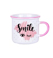 Kulpu ve Ağız Çevresi Pembe Enamel Kupa-2 adet