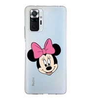 Xiaomi Redmi Note 10 Pro Uyumlu Kapak Minnie Mouse Tasarımlı Şeffaf Silikon Kılıf