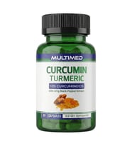 Multimed Curcumin Turmeric Zerdeçal Ekstraktı 60 Kapsül, Karabiber Meyve Ekstraktı İle Birlikte
