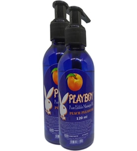 Playboy Pure Edible Massage Oil 120ml Şeftali Aromalı Masaj Yağı 2 Adet