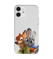 Iphone 12 Uyumlu Zootropolis Judy & Nick Tasarımlı Şeffaf Telefon Kılıfı