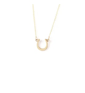 Kişiye Özel 925 Ayar Gümüş At Nalı Model Kolye (Gold)