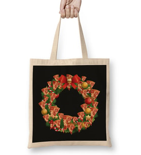 Pizza Multiface Christmas Wreath Bez Çanta Uzun Saplı