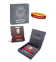 Galatasaray Orijinal Çift Taraflı Silikon Bileklik İsme Özel Hediyelik Kutulu (Sarı-Kırmızı)
