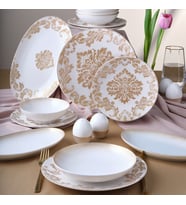 GÜRAL PORSELEN Camelia 54 Parça 12 Kişilik Yemek Takımı Gold 6585