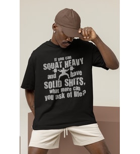 Tasarım Squat Fitness Bodybuilding Sporcu Baskılı Unisex Oversize Tişört