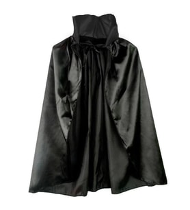 Siyah Renk Yakalı Halloween Pelerini 90 Cm