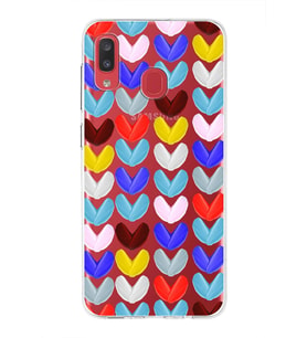 PrintiFy Samsung Galaxy A20 ile Uyumlu 1mm Slim Fit Water Color 1 Baskılı Şeffaf  Kılıf