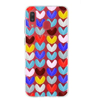 PrintiFy Samsung Galaxy A20 ile Uyumlu 1mm Slim Fit Water Color 1 Baskılı Şeffaf  Kılıf