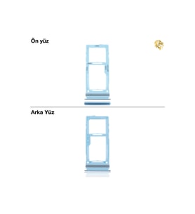 Samsung Galaxy A52 Sim İç Yuvası Çiftli ile Uyumlu Mavi Çiftli sim yuvası ikili sim tepsisi çiftli sim aparatı dual sim çekmecesi