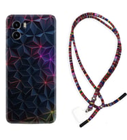 Vivo Y15S Y32 Y33S Y51 Y53S Kılıf Boyun Asklı Rasta Silikon Renkli Prizmalar 1783