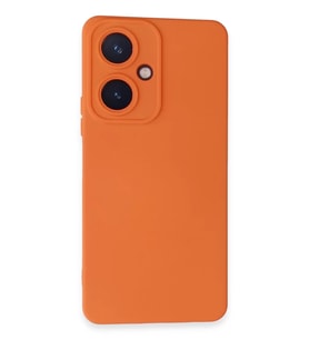 Newface Vivo Y27 Kılıf Nano içi Kadife Silikon - Turuncu