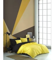Mulvxurg  Urg02  Kingsize Poplin Nevresim  Sarı Siyah (Mulvix)