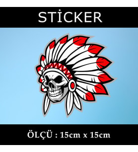 kızıl derili kuru kafa kızgın etiket sticker - 2 adet çıkartma araba motosiklet kask atv tablet pc buzdolabı otomobil bilgisayar uyumlu