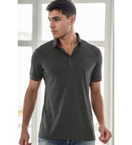 T9586 DEWBERRY ERKEK POLO YAKA T-SHIRT-ANTRASİT-1