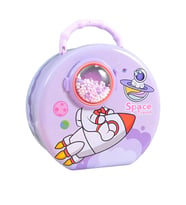 Uzay Astronot Tasarımlı Metal Kumbara Mor Renk 15 cm 