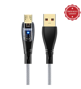 ScHitec 6A 120W UsbA to Micro 1Metre Hızlı Data ve Şarj Kablosu Beyaz YK232B