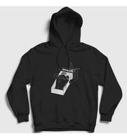 Presmono Unisex Beyaz Match Lovers Valentine's Day Sevgililer Günü Kapüşonlu Sweatshirt 285180tt (Siyah)
