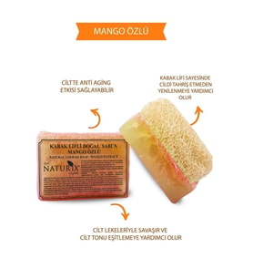 Doğal Kabak Lifli Mango Özlü Nemlendirici C Vitaminli Sabun 130 Gr