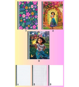 EncantoA4 defter 3 adet çizgili + kareli + çizgisiz büyük boy 21*29 cm süper set