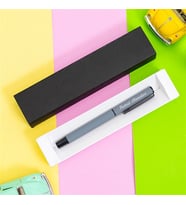 Kişiye Özel Karton Kutulu Metal Roller Kalem - Renk Seçenekli (Gri)