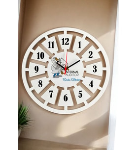 İç Denetçi Duvar Saati 40cm (Beyaz)