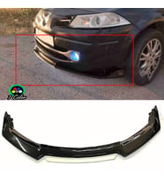 Renault Megane Mk2 Beyaz Renkli Şeritli Dilli Ön Lip 4 Prç Parlak Siyah ABS 2002 - 2009