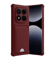 Xiaomi Redmi Note 14 Pro Plus Kelvin Kartvizitli Silikon - Bordo