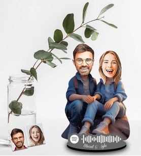 Kişiye Özel Spotify Sevgili Tasarımlı Ahşap Biblo Model-39
