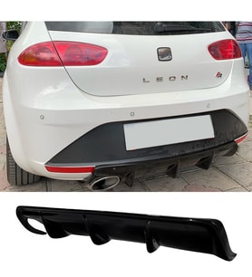 Seat Leon Mk2.5 Difüzör Difizör Plastik Parlak Siyah 2009 2010 2011 2012 Arka-bodykit-ek-karlık