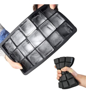 Bölmeli Silikon Buz Kalıbı – Kolay Çıkarma, BPA Free, Büyük Küp Buzluk Tepsisi, Ev, Kokteyl ve İçecekler İçin Buz Küpü Kalıbı, Dondurucu Dondurma Kalıbı, Buz Kalıpları (1 Adet)
