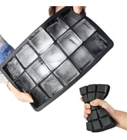 Bölmeli Silikon Buz Kalıbı – Kolay Çıkarma, BPA Free, Büyük Küp Buzluk Tepsisi, Ev, Kokteyl ve İçecekler İçin Buz Küpü Kalıbı, Dondurucu Dondurma Kalıbı, Buz Kalıpları (1 Adet)