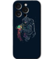 iPhone 15 Pro Uyumlu Kılıf HD Desen Baskılı Arka Kapak - Astronot Kıyafeti