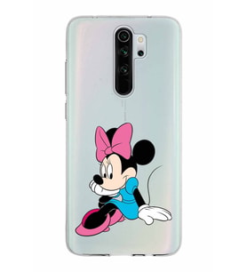 Xiaomi Redmi Note 8 Pro Uyumlu Kapak Minnie Mouse Tasarımlı Şeffaf Silikon Kılıf