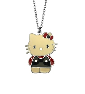 Hello Kitty Kolye Erkek Kadın Antik Gümüş Kaplama 60 cm Zincir