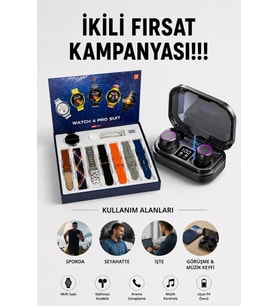 2025 Model Çok Kordonlu Akıllı Saat Ve Bluetooth Kulaklık El Fenerli