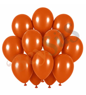 Yanık Turuncu Renk Lateks Retro Balon (30 cm) - 12 Adet