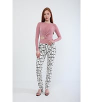 Kadın Likralı Düşük Bel Skinny Fit Jean Pantolon (Beyaz)