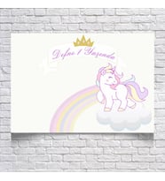 UNICORN TEMALI DOĞUM GÜNÜ AFİŞİ 35X50 cm
