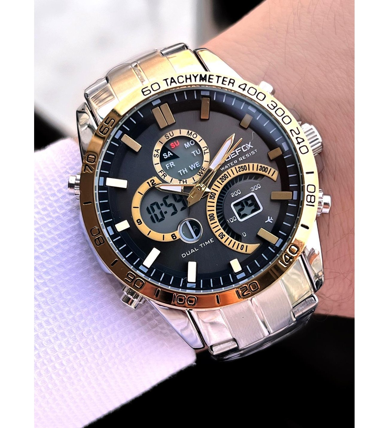 Joefox Çelik Kordon Dijital Ve Analog 2 Yıl Garantili 3 Atm Suya