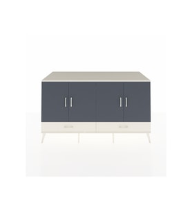 Kronos Konsol 6 Raflı 2 Çekmeceli 4 Kapaklı 176x59x99 Aytaşı-Antrasit/Aytaşı