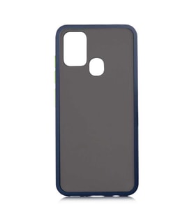 Galaxy M31 Kılıf Zore Fri Mat Yüzey Renkli Kenar Kılıf (Lacivert)