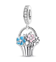 Bir Sepet Çiçek Sallantılı Charm