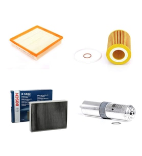 Bosch Filtre Bakım Seti BMW 1 SERİSİ F20 F21 118 i Benzinli 2011-2019 Hava + Yağ F + Yakıt F. + Polen Sardes